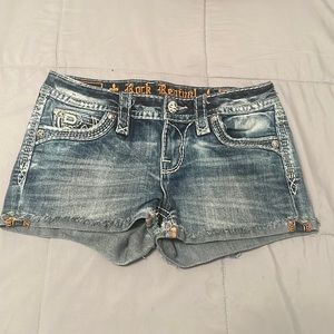 Rock Revival sindee shorts, medium blue wash